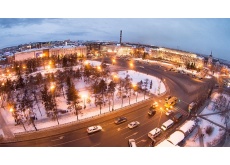 Irkutsk city _ Angara Hotel _ View from rooms to Kirov Park 